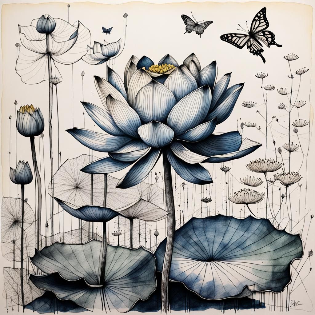 Botanical Ink Drawings