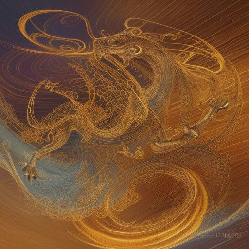 Mythical Digimon Performs on a Wooden Flute at a Joyful Gath...