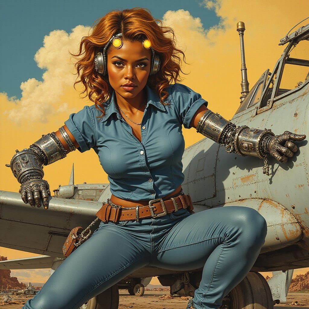 Cyberpunk Rosie the Riveter Cyborg Empowers with Pulp Comic ...