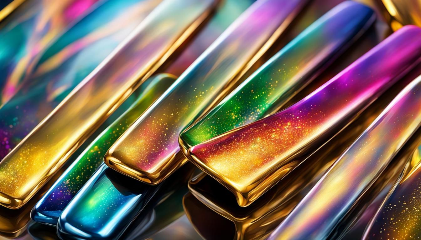 Elegant Golden Nail File in Digital Illustration