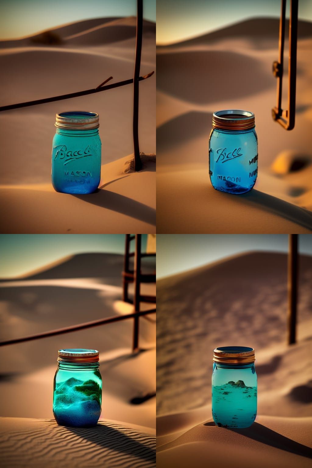 Mason Jar Sunset: Macro Photography in Deep Color