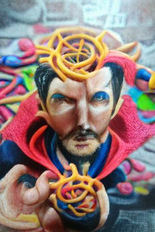 Doctor Strange Recreated in Plasticine Art