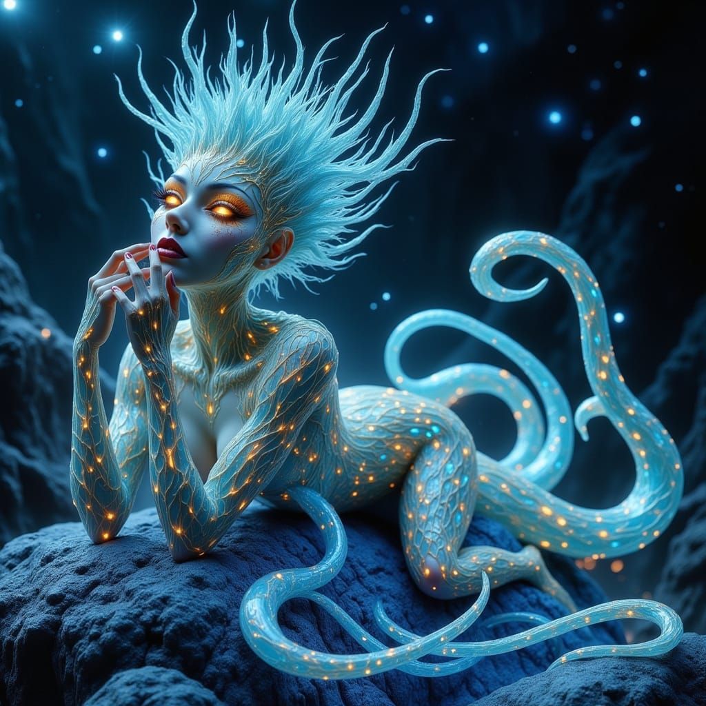 Glowing Jelly-Serpent of the Venom Moons