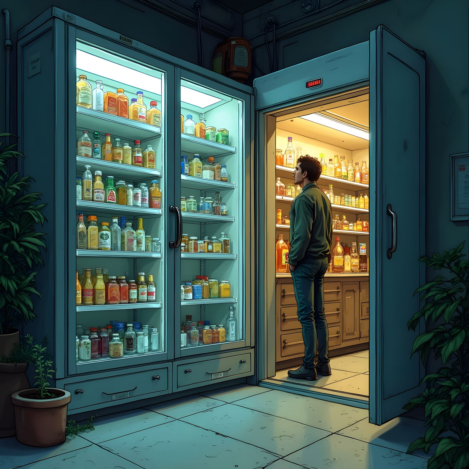 Quantum Pantry Cabinet Holds Supermarket Interior