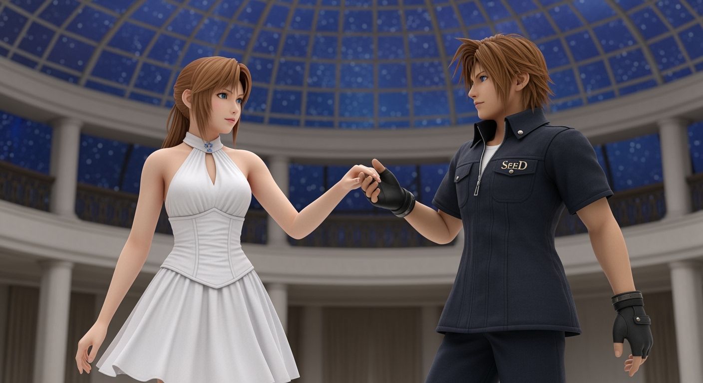 Romantic Dance Under the Stars, in JRPG Style