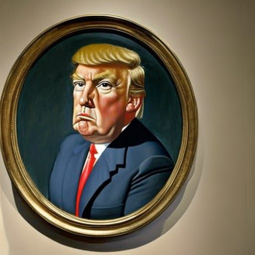 Donald Trump Pigman Portrait in Freud Style