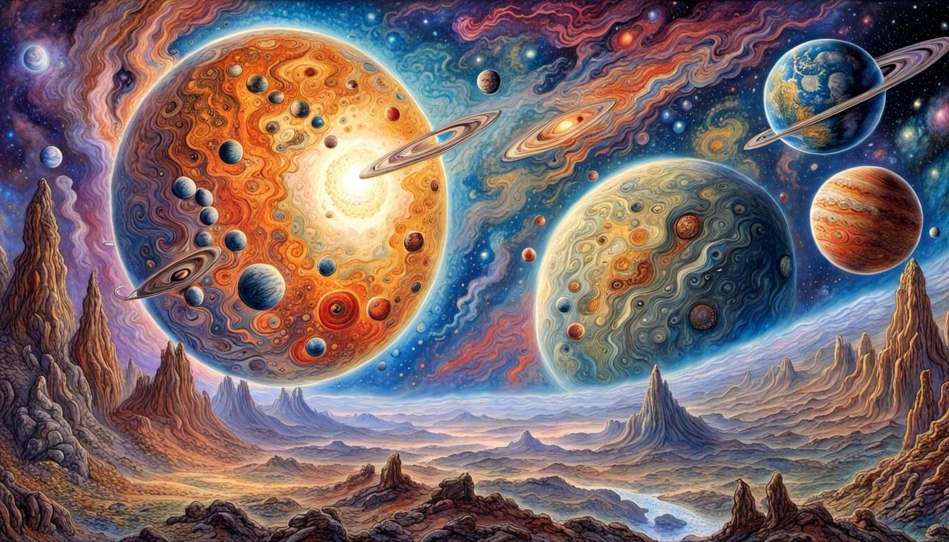 Cosmic Dreamscape in Vibrant Hues