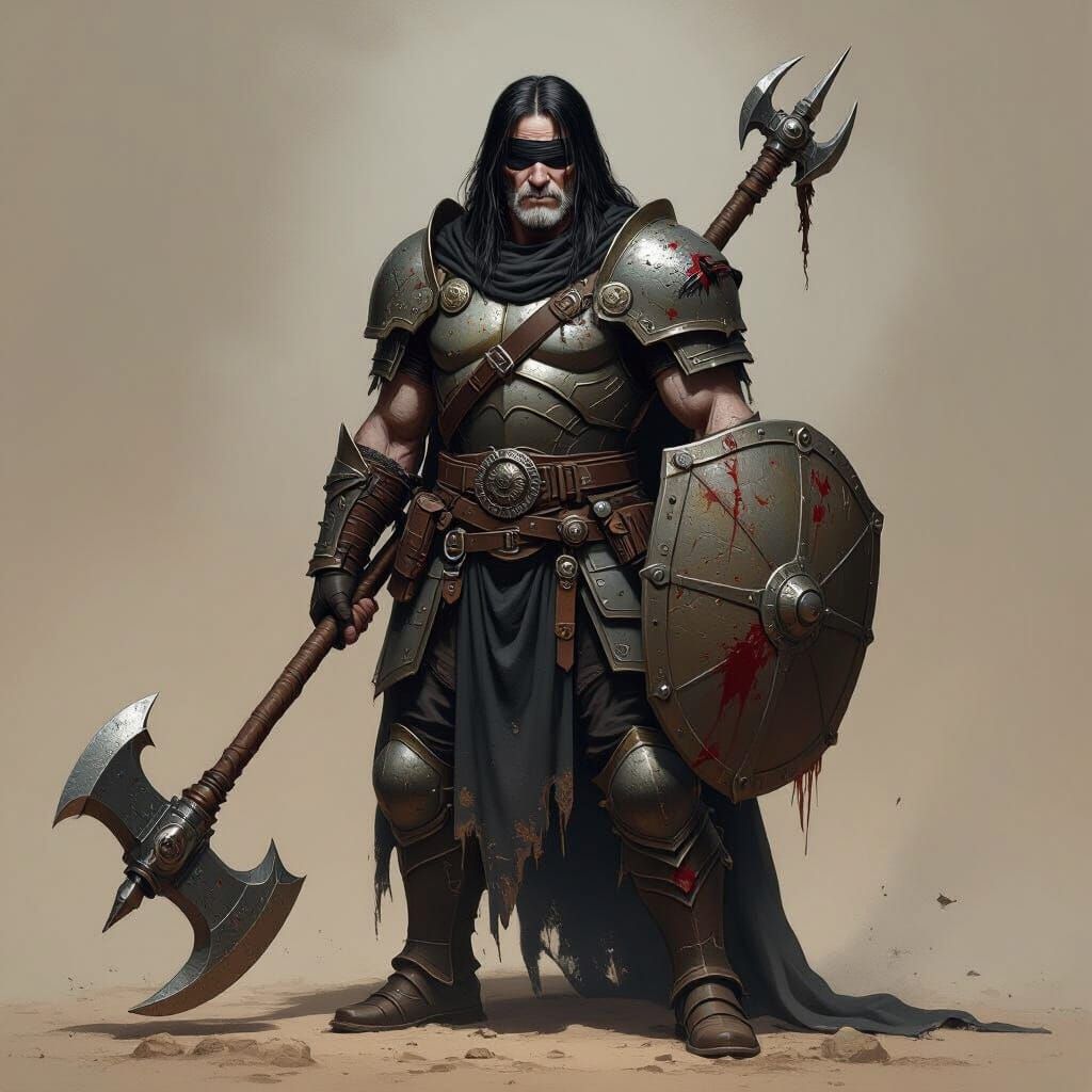 Fallen Aasimar Paladin in Dark Fantasy Style