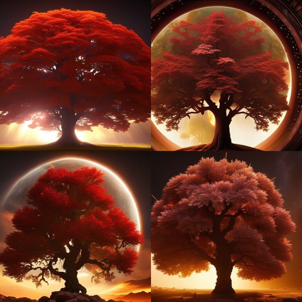 Epic World Tree: Detailed Digital Matte Painting