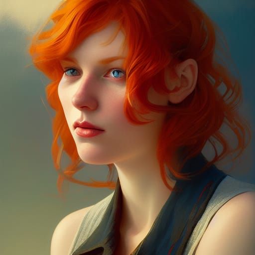 Young Time Traveler Portrait in Trending Art Style