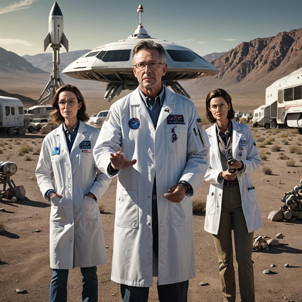 Bob Lazar at Area 51 Holding Alien Device