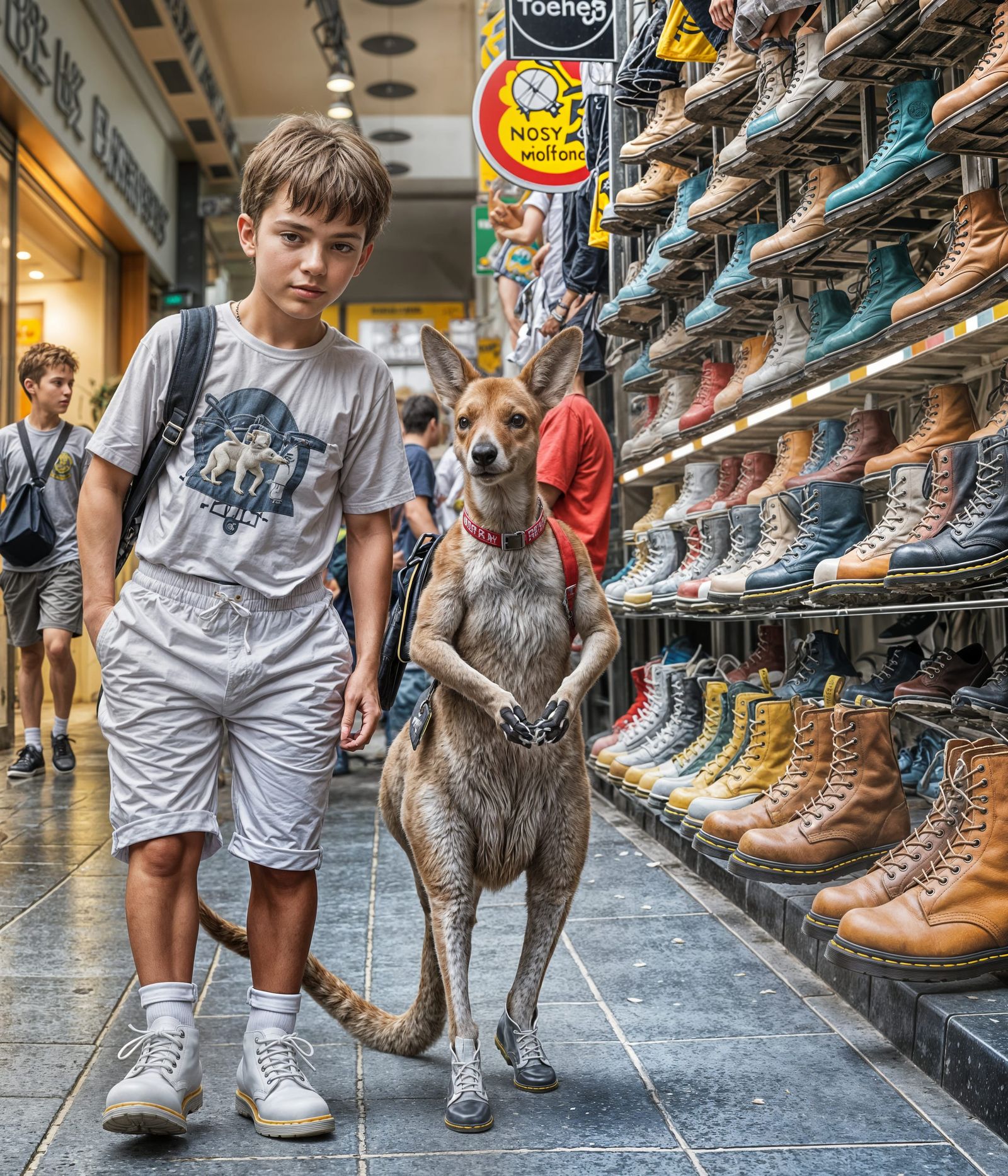 Colin and his pet Kangaroo, Skippy are having a great time a...