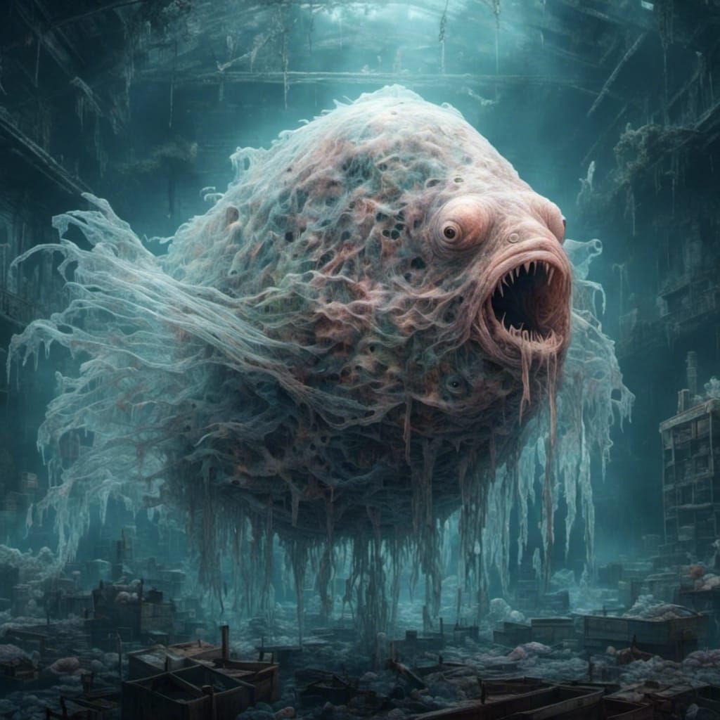 Ghostly Blobfish in Sea Apocalypse