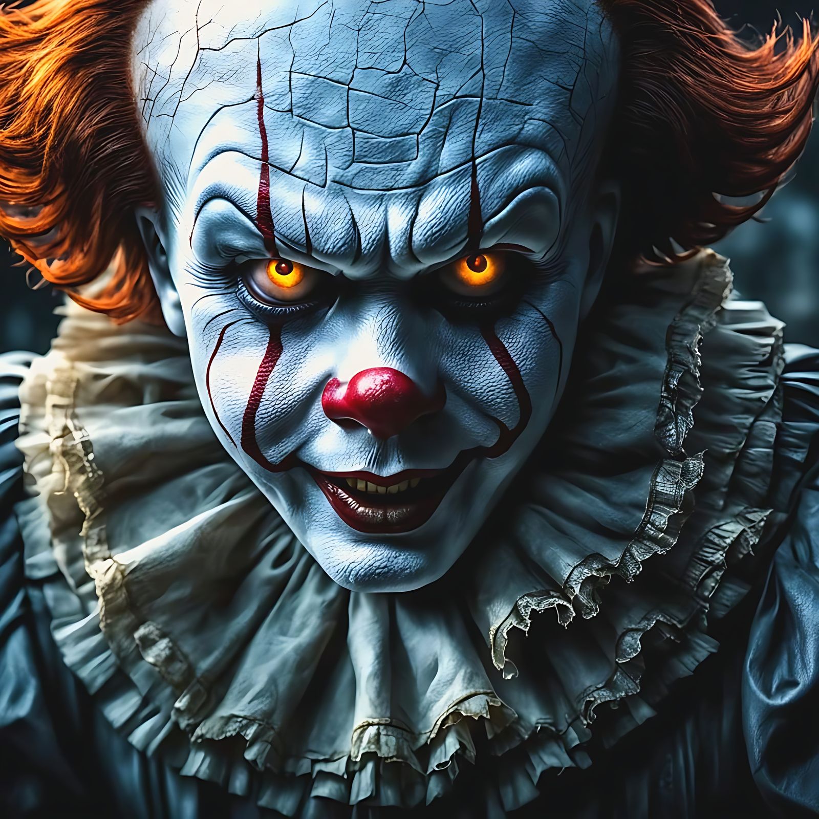 Hyperrealistic Photograph of Pennywise with Amazing Details