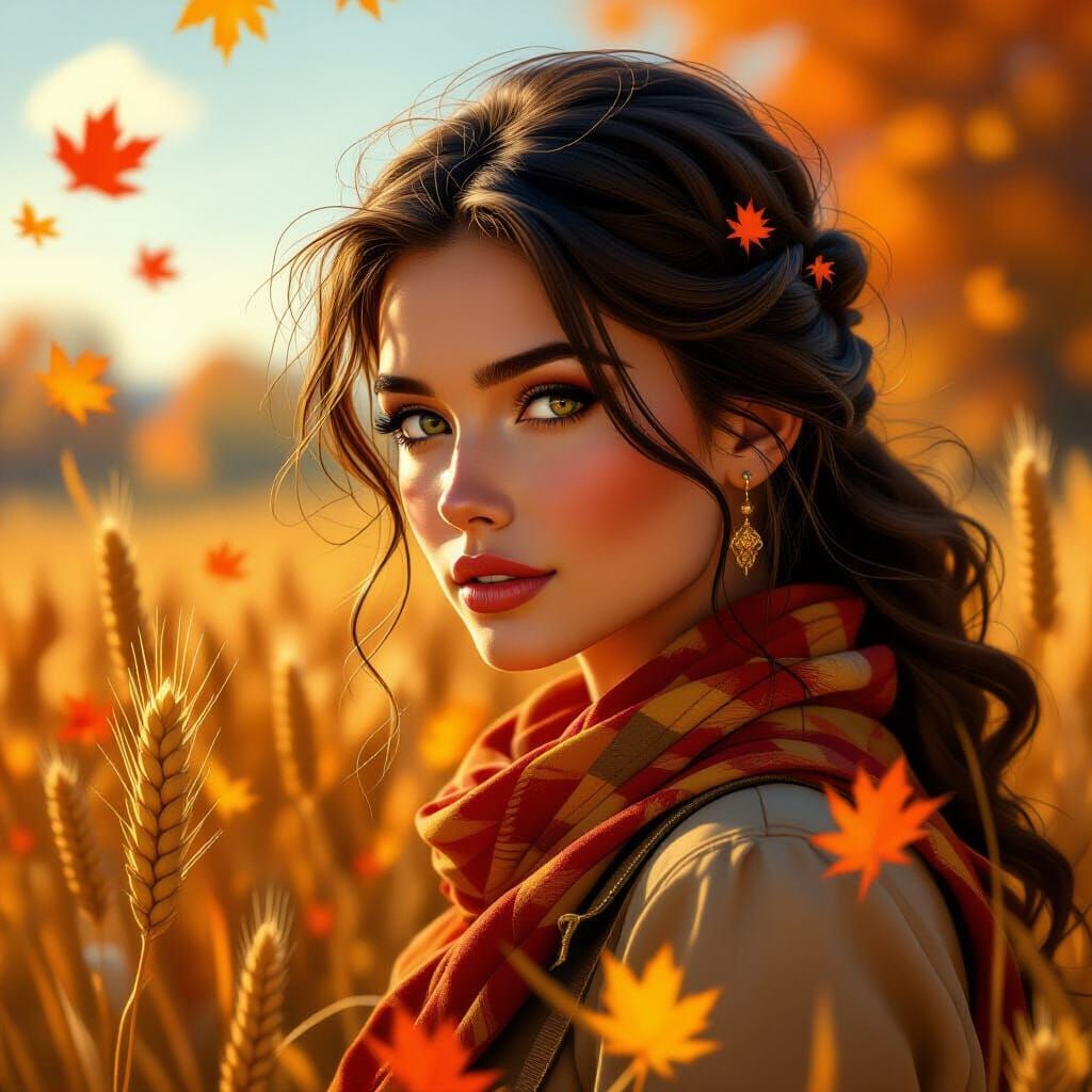 Hyperrealistic Autumn Harvest Concept Art