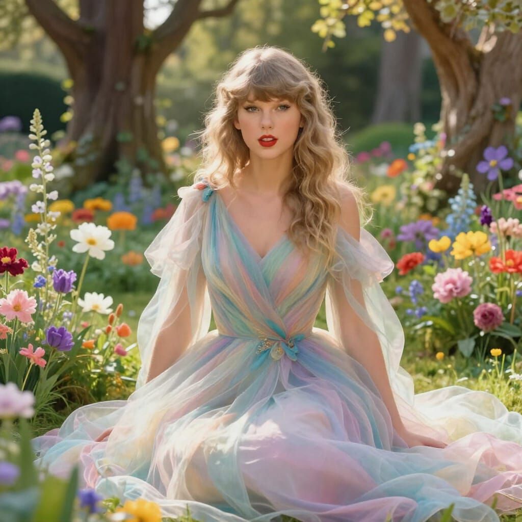 Taylor Swift in Fairytale Garden Portrait
