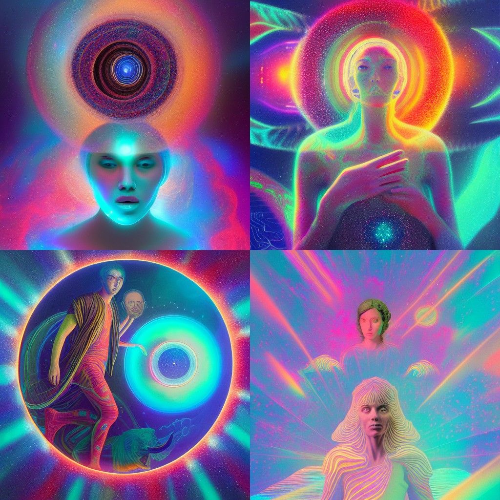 Holographic Astral Cosmic Illustration by Pablo Amaringo