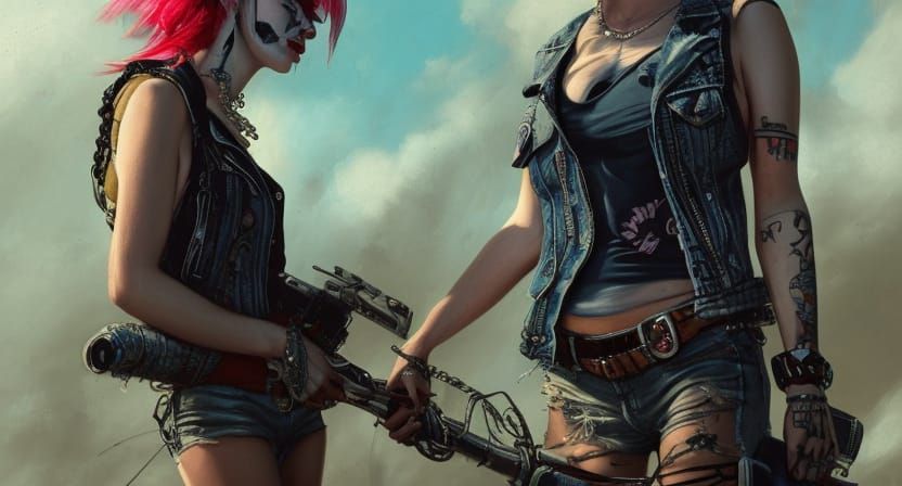 Cyberpunk Tank Girl in 3D Reality