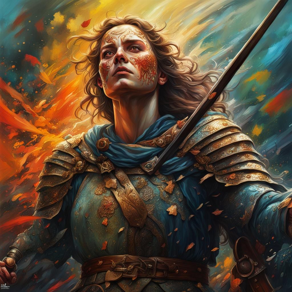 Hyperrealistic La Belle Dame Sans Merci Portrait