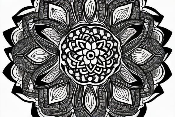 Detailed Mandala Designs for Coloring Books