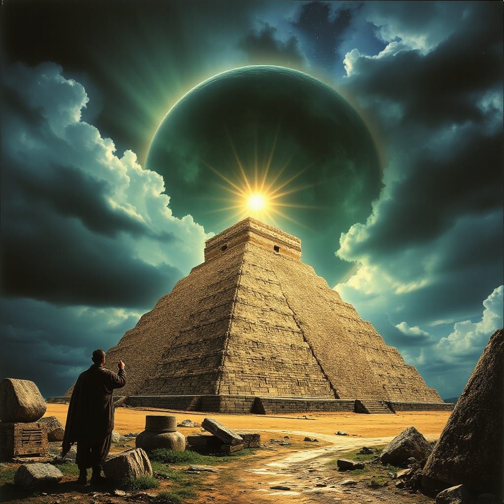 Mysterious Bermuda Pyramid with Ancient Symbols