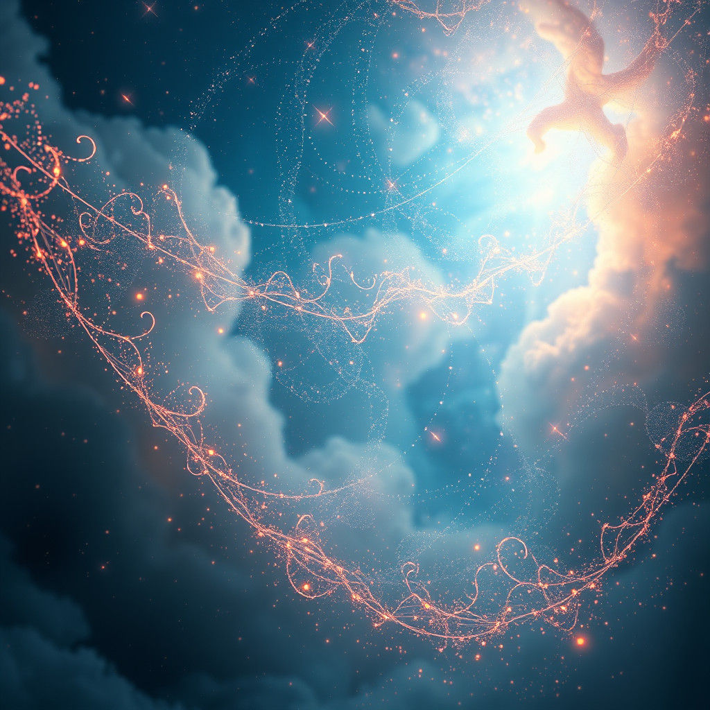 Mystical Stardust Scene in Dreamlike Fantasy Art
