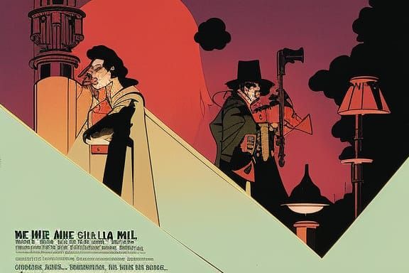 Smoky Night Cafe in Mignola Style