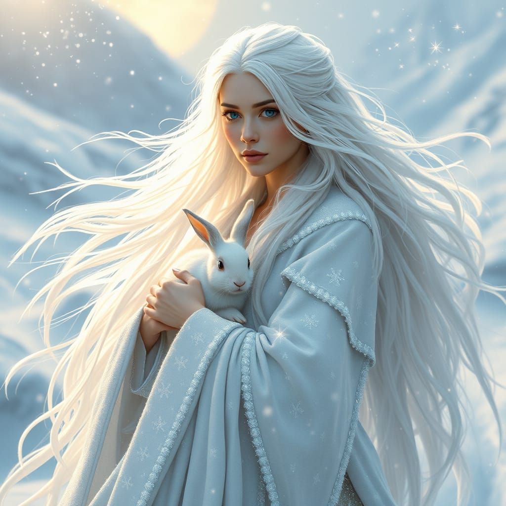 Winter Queen in Ethereal Wonderland