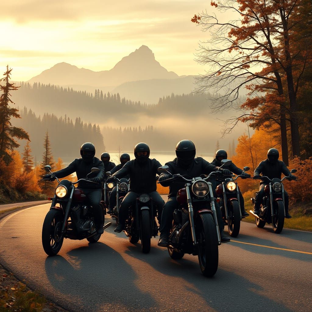 Mystical Group Ride at Sunset