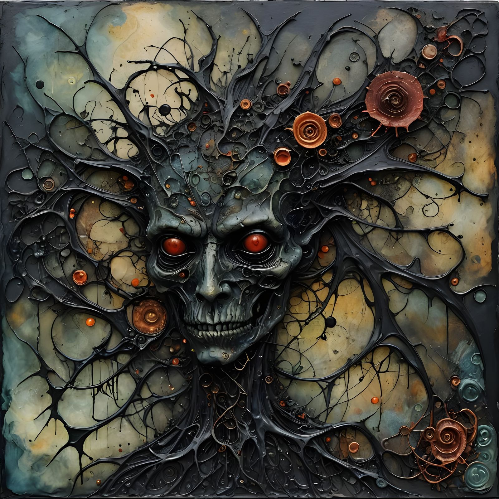 Diabolical Abstract Textures in Dark Fantasy Style