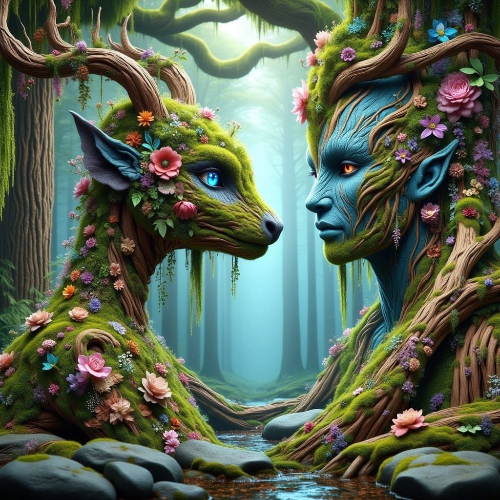 Ancient Tree Spirit in Whispering Woods