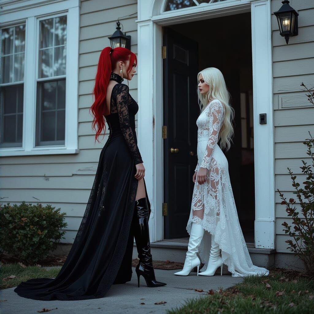 Powerful Feminine Goddess Dominates Street Scene