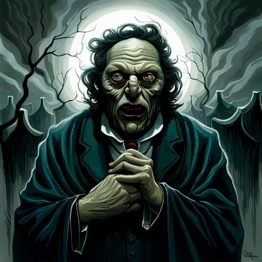 Leprosy Horror in Engraving Style