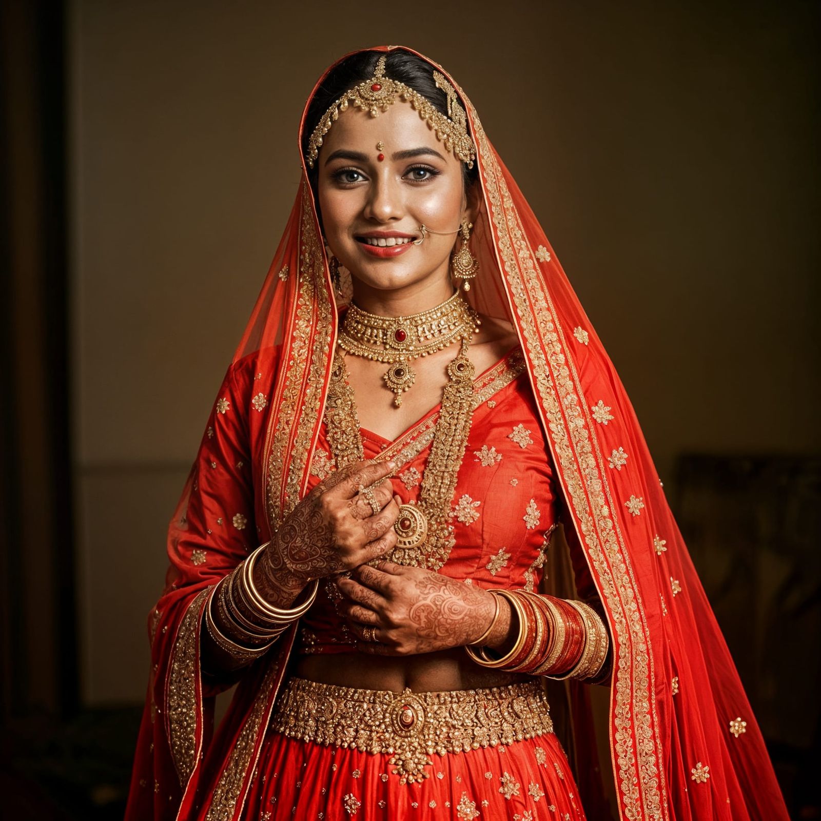 Indian Bride in Traditional Attire