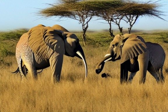 Safari Animals in Natural Habitat