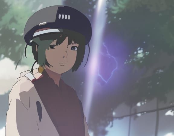 Modern Soldier in Studio Ghibli Anime Style