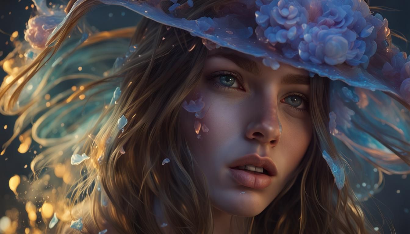 Hyperrealistic Girl Portrait in Digital Art Style