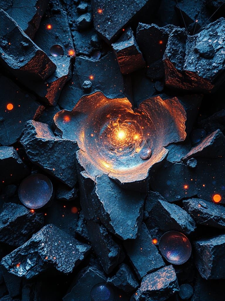 Crazed Bioiridescent Nucleated Microvoids Lavaconic Crackle Crazing in the Fabric of Time