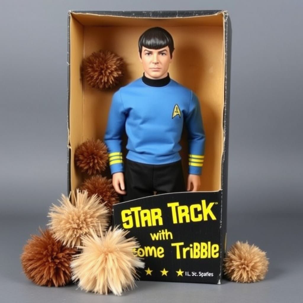 Vintage Star Trek Mr. Spock with Tribbles Action Figure