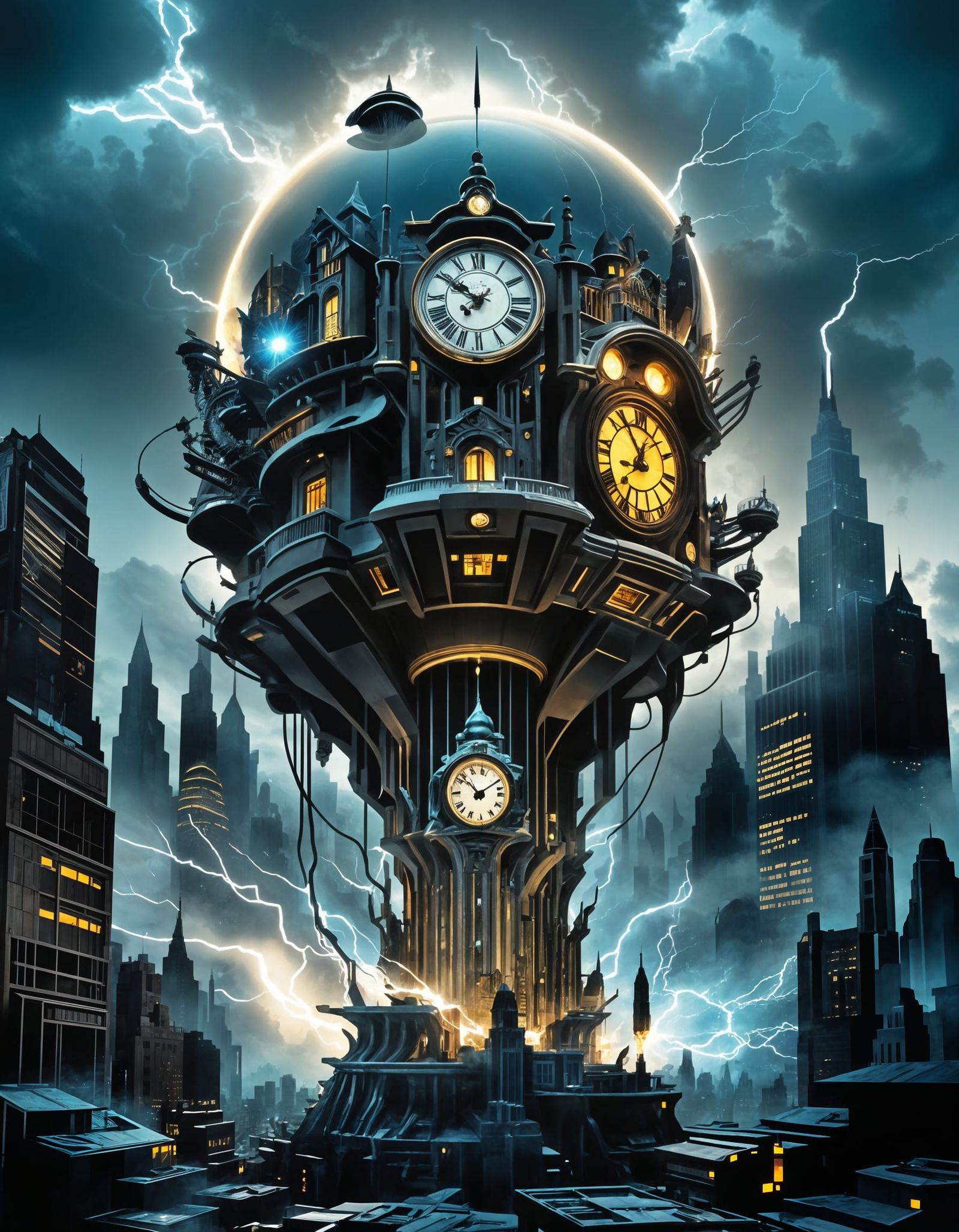 Golden Ratio Mandelbulb in Retrofuturistic Cel-Shading