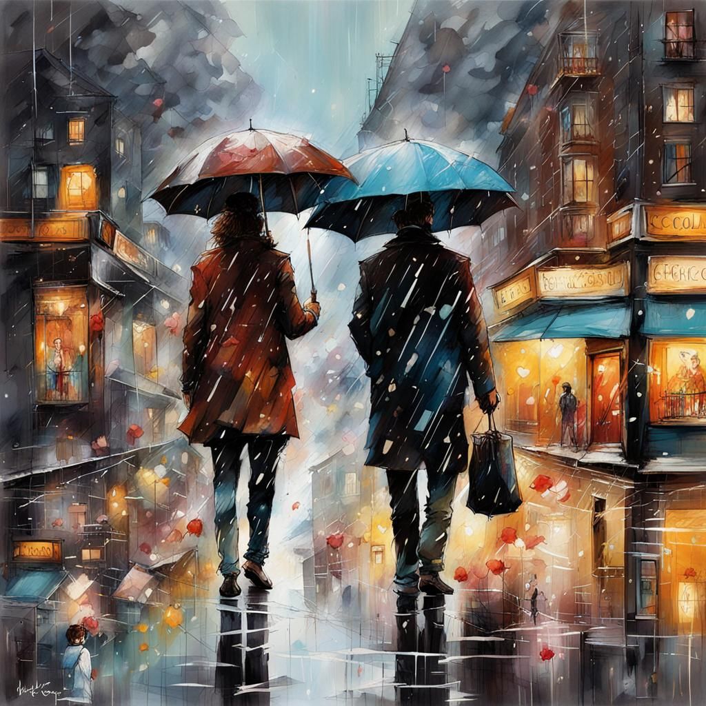 Futuristic Couple in Love: Cyberpunk Romance