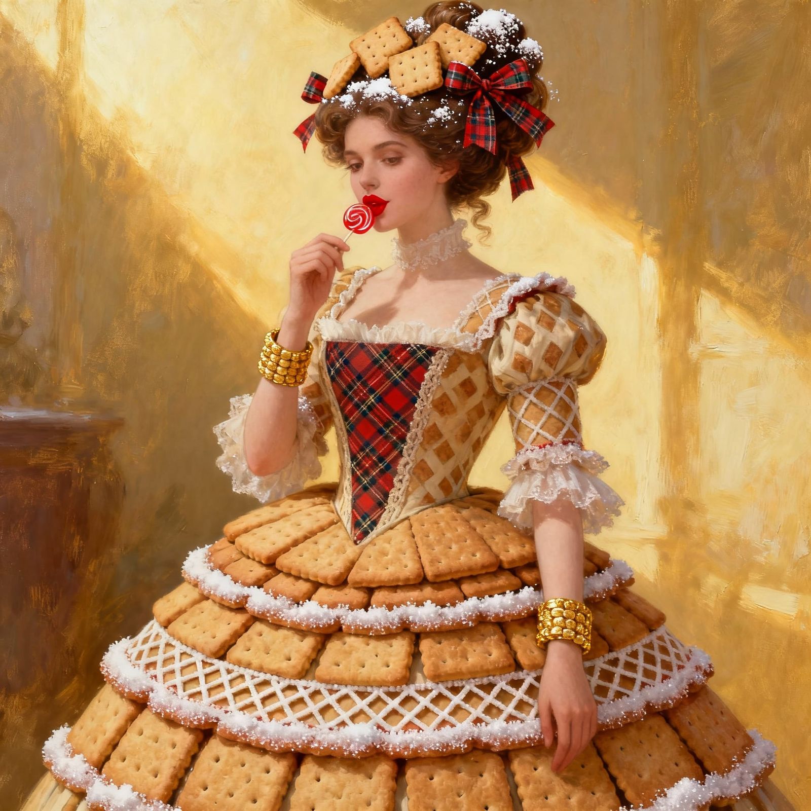 Victorian Lady with Edible Hair and Gown