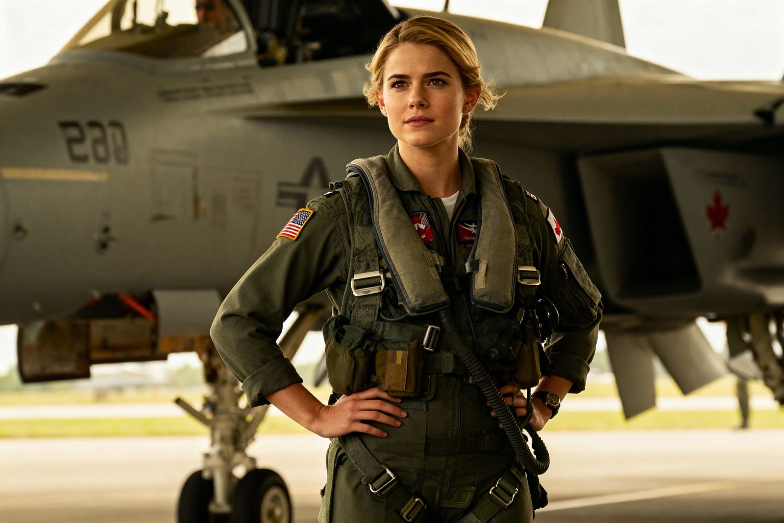 1960s Canadian Navy Fighter Pilot, Cinematic Film Still