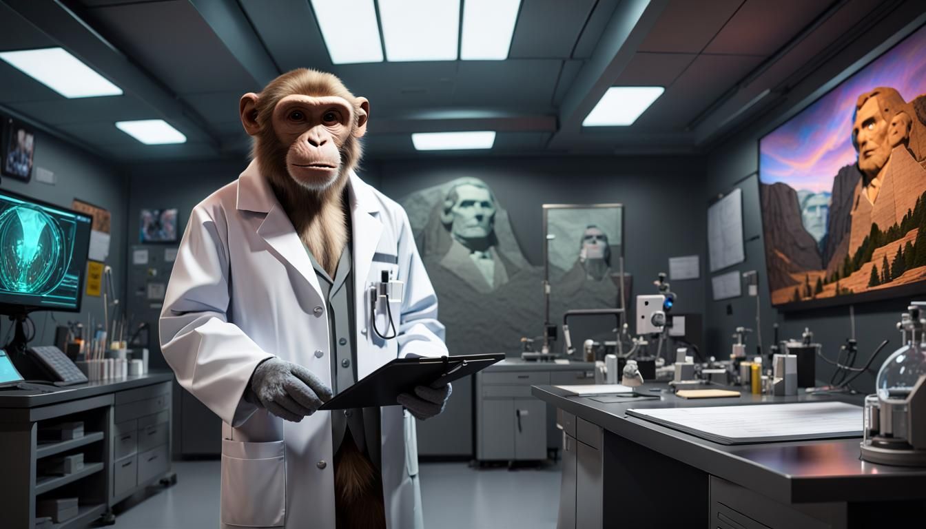 Sinister Scientist Headquarters with Holographic Display