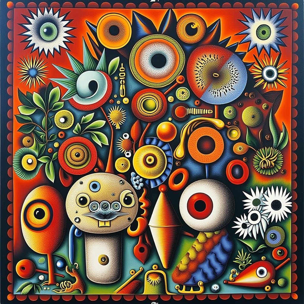 Louis Wain-Inspired Whimsical Feline Art