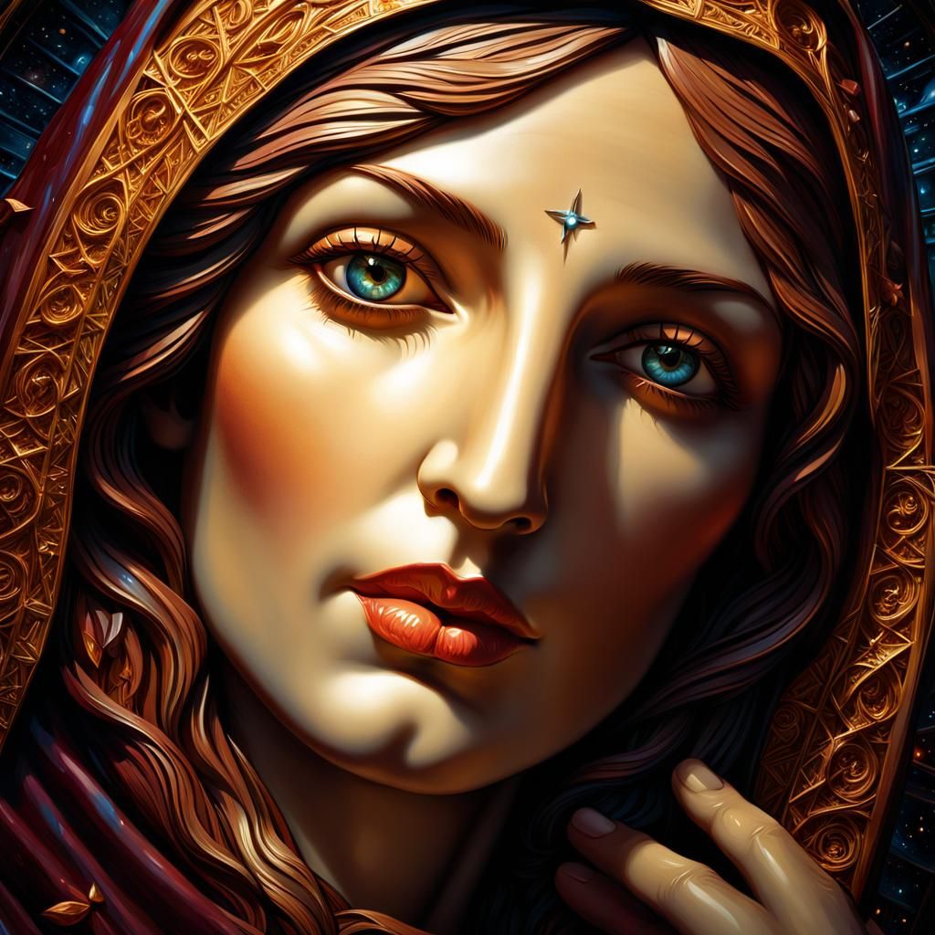 Virgin Mary´s visage
