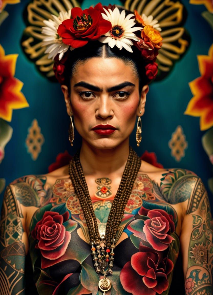 Frida Kahlo as a Yakuza Gang Member