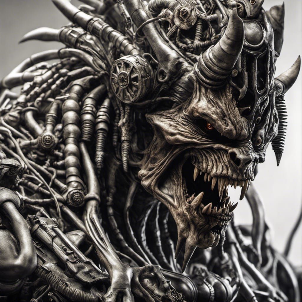 Cyborg Werewolf Transformation: Detailed Fantasy Art