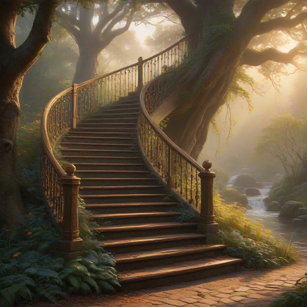 Dreamy Treehouse in a Whimsical Forest Glade