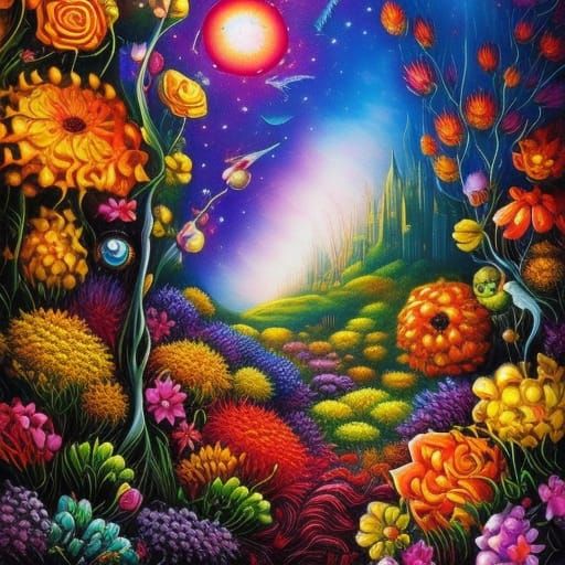 Bizarre Flowers: A Mixed Media Fantasy